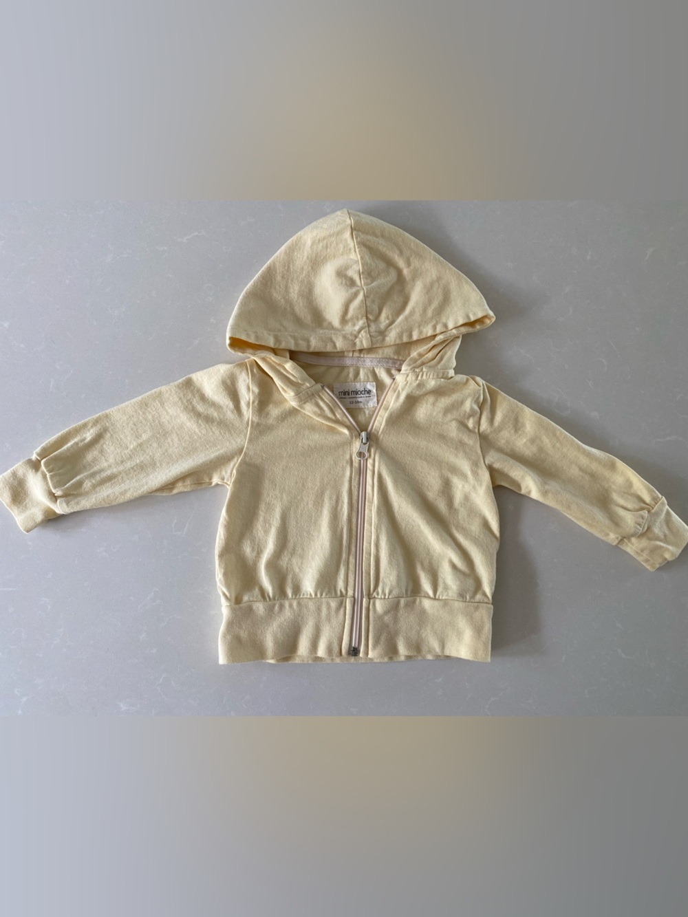Mini Mioche The Plush Kids Zip Hoodie – Butter Yellow